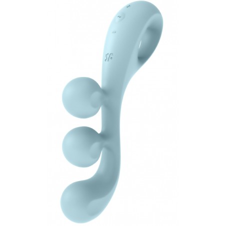 Vibromasseur Triple Stimulation - Tri Ball 2 - 19 cm - Rechargeable - Waterproof - Bleu - Satisfyer