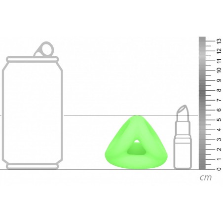 Double anneau - Glow-In-The-Dark - Pénis Et Testicules - Vert Phosphorescent - Ouch