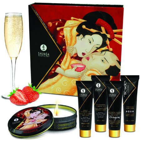 Kit Secret de Geisha Vin Pétillant - Fraise par Shung Erotic Art