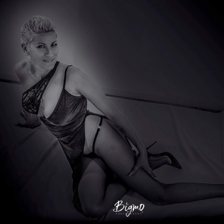 SandyX - Robe Sensuelle - Asymétrique - string bijou assorti