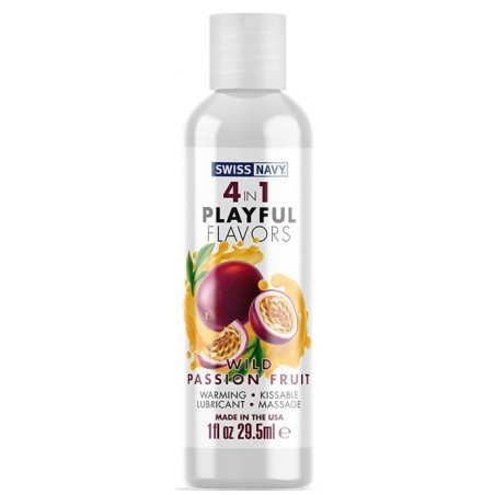Lubrifiant A Base D'eau Comestible Et Huile De Massage - Goût Fruits de la Passion - 30 ML - Swiss Navy Playful