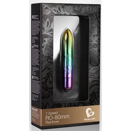 Mini Stimulateur - Rainbow - Waterproof - 8 cm / Ø 1,6 cm - Multicolore - Rocks Off