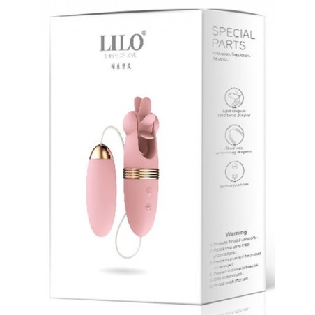 Stimulateur de clitoris Magic Roll - Langues Rotatives - 13 cm / Ø 5 cm - Rose - Generique