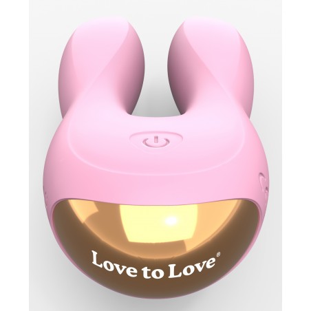 Stimulateur de clitoridien A 2 Têtes - Hear Me Rose - 11,5 cm / 5cm - Rechargeable - Love To Love