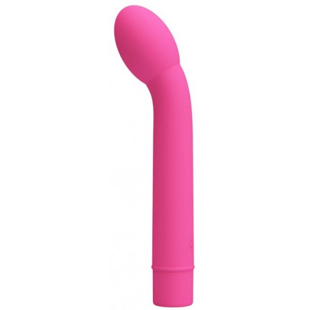 Vibromasseur - Logan - Pointe Incurvée Flexible - Spécial Point G - Waterproof - 16 cm / Ø 3 cm - Fushia - Pretty Love