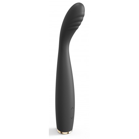Vibromasseur Point G Ou Clitoridien G-Slim - Flexible - Incurvée - Rainurée - Rechargeable - 19 cm / Ø 2,4 cm - Noir - Dorcel