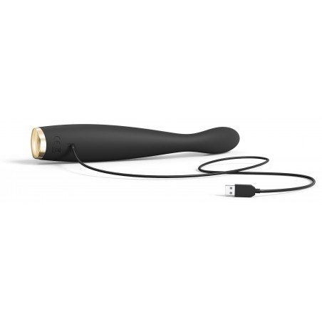 Vibromasseur Point G Ou Clitoridien G-Slim - Flexible - Incurvée - Rainurée - Rechargeable - 19 cm / Ø 2,4 cm - Noir - Dorcel
