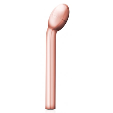 Vibromasseur G-Spot Vibrator - Pointe Recourbée - Massage - Rechargeable - Waterproof - 22 cm / Ø 3,5 cm - Or rose - Rosy Gold