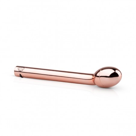 Vibromasseur G-Spot Vibrator - Pointe Recourbée - Massage - Rechargeable - Waterproof - 22 cm / Ø 3,5 cm - Or rose - Rosy Gold