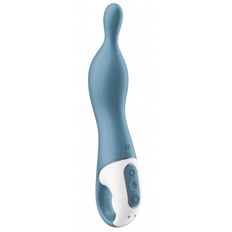 Vibromasseur - A-Mazing - Spécial Point A - Rechargeable - Waterproof - 21 cm / Ø De 1,8 cm A 4 cm - Bleu - Satisfyer