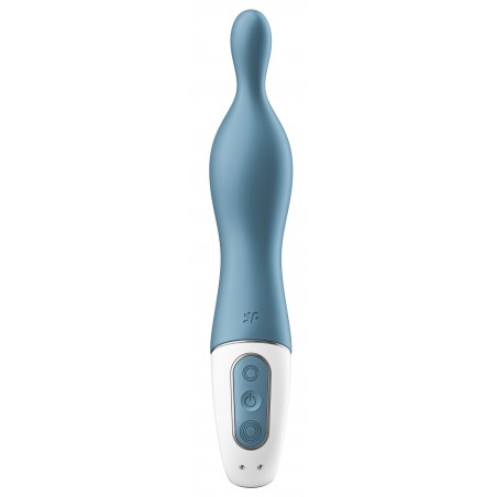 Vibromasseur - A-Mazing - Spécial Point A - Rechargeable - Waterproof - 21 cm / Ø De 1,8 cm A 4 cm - Bleu - Satisfyer