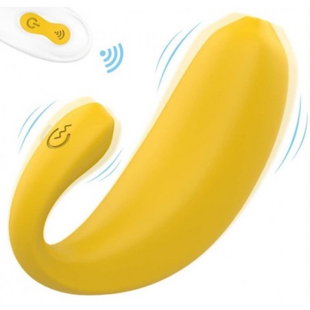 Stimulateur de Prostate Banana - Lisse - 8 cm / Ø 3,3 cm - Jaune - Generique