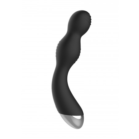 Vibromasseur P-Spot Noir Télécommandé - Vaginal Ou Anal - Vibration Et Electrostimulation - USB - 16 cm / Ø 4 cm - Electroshock