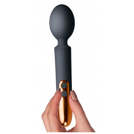 Stimulateur Clitoridien - Wand Oriel - Rechargeable - Waterproof - 22,5 cm / Ø 4,6 cm - Noir - Rocks Off