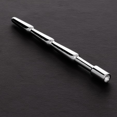 Bijou D'Urètre - Strass Transparent - 3 Paliers - 10 cm / Ø 7 mm - 8 mm - 9 mm - Triune