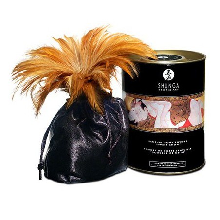 Poudre De Corps Sensuelle Et Son Plumeau - Miel de Nymphes - 228 Gr - Shunga