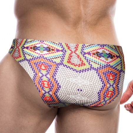 Slip Renaissance - Motif Aztèque - Tailles S / M / L / XL - Multicolore - Cut4men