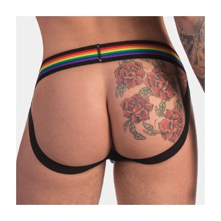 JockStrap - Fesses Nues - Pride - Rouge Et Rainbow - Tailles  S / M / L / XL - Bercode Berlin