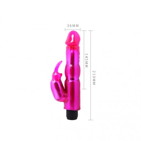 Rabbit Vibrant Naughty Bunny Rose - Waterproof - 14 cm / Ø 3,5 cm - Generique