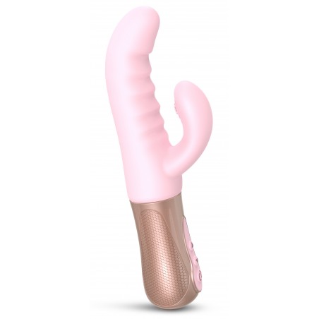 Rabbit - Va et Vient - Sassy Bunny - Ondulé - Rose - Rechargeable - 10,5 cm / Ø 3,4 cm - Love To Love