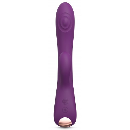 Rabbit A Tapotements - Bunny & Clyde - Violet - Waterproof - Rechargeable - 22 cm / Ø 3,5 cm - Love To Love