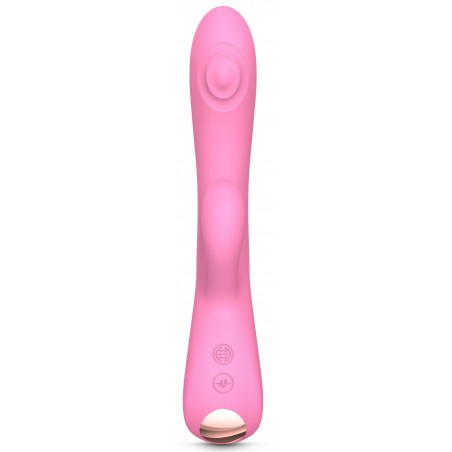 Rabbit A Tapotements - Bunny & Clyde - Rose - Waterproof - Rechargeable - 22 cm / Ø 3,5 cm - Love To Love