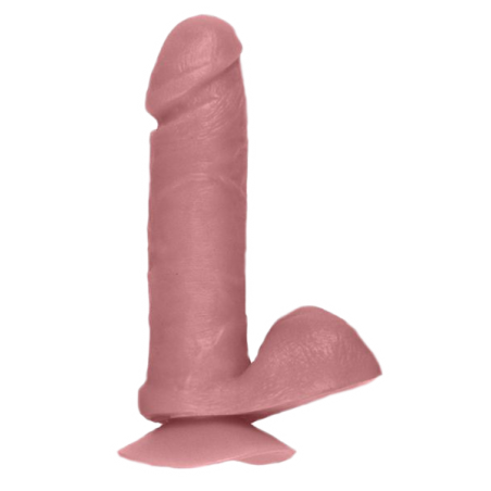 Gode Ventouse Ou Harnais - Avec Testicules - Jimmy - Flexible Et Réaliste - 15 cm / Ø 4,5 cm - Chair - Generique