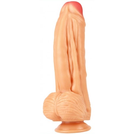 Gode Spencer Chair - Ventouse / Harnais - Avec Testicules - Flexible Et Réaliste - Taille Small - 14 cm / Ø 4,5 cm - Generique