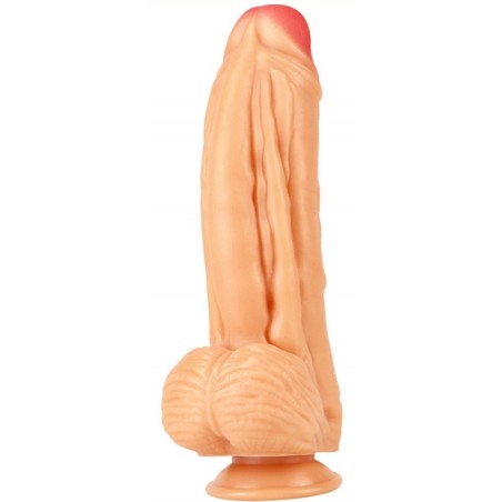 Gode Spencer Chair - Ventouse / Harnais - Avec Testicules - Flexible Et Réaliste - Taille Large - 19 cm / Ø 6,5 cm - Generique