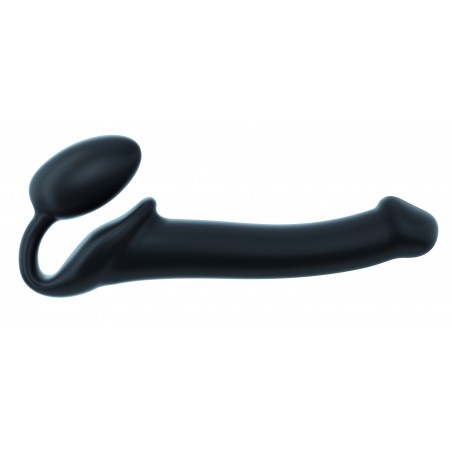 Gode Ceinture pour Femme Sans Harnais - Bendable - Taille M - 15,6 cm / Ø 3,3 cm - Noir - Strap-On-Me
