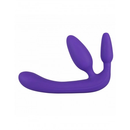 Gode Ceinture Femme Sans Harnais Violet - Triple Teaser - Stimulation Interne Vaginale / Anale - 15,5 cm / Ø 3,6 cm - You2Toys