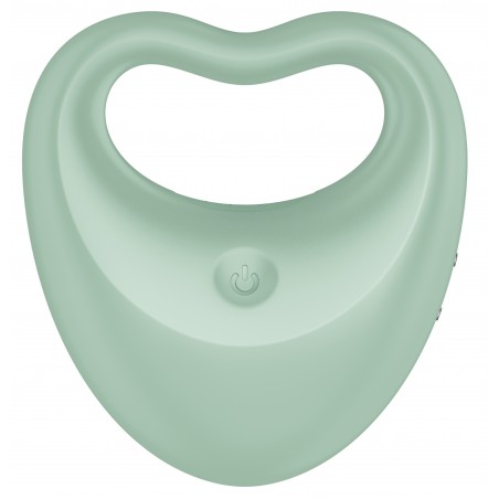 Stimulateur Vibrant 2 en 1 - Perfect Pair 3 Vert - Cockring - Doigt Vibrant - USB - Waterproof - 6 cm / Ø 3 cm - Satisfyer