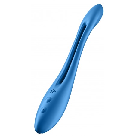 Vibromasseur Polyvalent pour Couple Elastic Joy Bleu - Flexible - Waterproof - Rechargeable - 19,9 cm / Ø 3 cm - Satisfyer