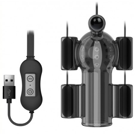 Masturbateur Vibrant - Edging Odin Warrior - Rechargeable - 10 cm / Ø 7 cm - Noir - Generique