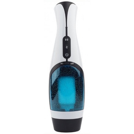 Masturbateur Magnetic Force - Va-Et-Vient - Gémissements - Waterproof - Rechargeable - 28 cm / Ø 8 cm - Blanc - Generique