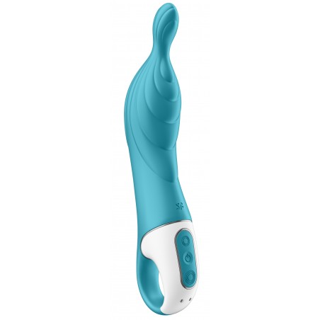 Vibromasseur - A-Mazing 2 - Spécial Point A - Rechargeable - Waterproof - 21 cm / Ø De 1,8 A 4 cm - Bleu - Satisfyer