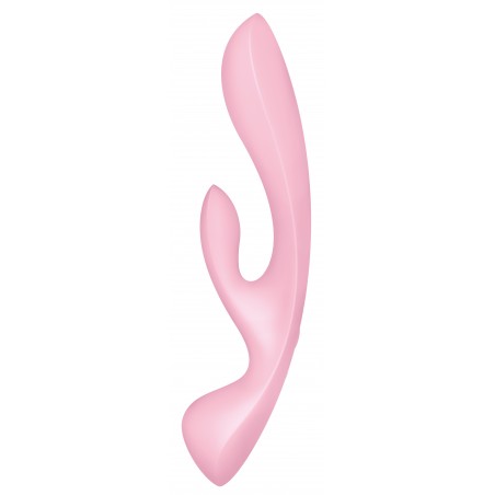 Rabbit Double Jeux Point G et Clitoridien Ou Wand - Triple Oh Rose - Waterproof - Rechargeable - 24 cm / Ø 4 cm - Satisfyer