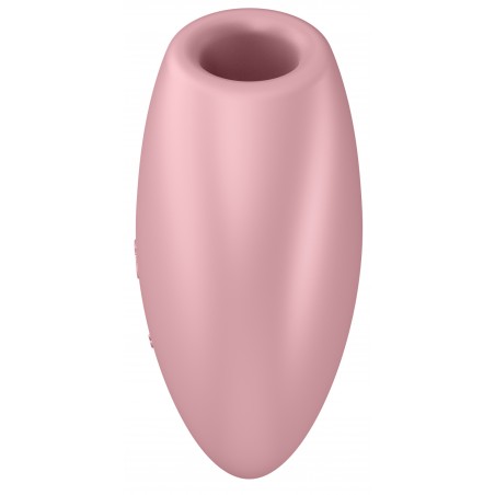 Stimulateur clitoridien Cutie Heart Rose - Vibration/Aspiration - Rechargeable - Waterproof - 8 cm / 7,5 cm - Satisfyer