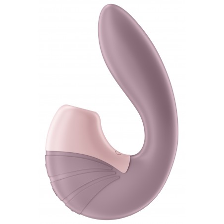 Rabbit - Supernova Mauve - Air Pulsé Et Vibrations - Rechargeable - Waterproof - 15 cm / Ø 3 cm - Satisfyer