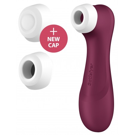 Stimulateur Clitoridien Connecté Pro 2 Generation 3 Bordeaux - Air Pulsé Et Tapotements - Waterproof - Rechargeable - Satisfyer