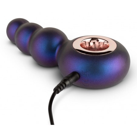 Plug Anal Vibrant - Outer Space - 3 Boules - Waterproof - USB - 7,2 cm / Ø De 2,5 cm A 3,5 cm - Violet Métallisé - Hueman
