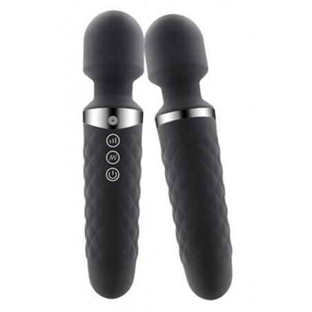 Stimulateur clitoridien - Wand One key - Noir - Waterproof - Rechargeable - 20 cm / Ø 4,2 cm - Generique