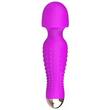 Stimulateur clitoridien - Wand Antares - Fuchsia - Waterproof - Rechargeable - 19 cm / Ø 4,7 cm - Generique