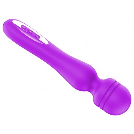 Stimulateur clitoridien - Wand Genius - Violet - Waterproof - Rechargeable - 19,5 cm / Ø 4,1 cm - Generique