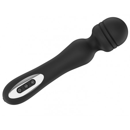 Stimulateur clitoridien - Wand Genius - Noir - Waterproof - Rechargeable - 19,5 cm / Ø 4,1 cm - Generique