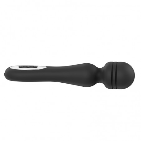 Stimulateur clitoridien - Wand Genius - Noir - Waterproof - Rechargeable - 19,5 cm / Ø 4,1 cm - Generique
