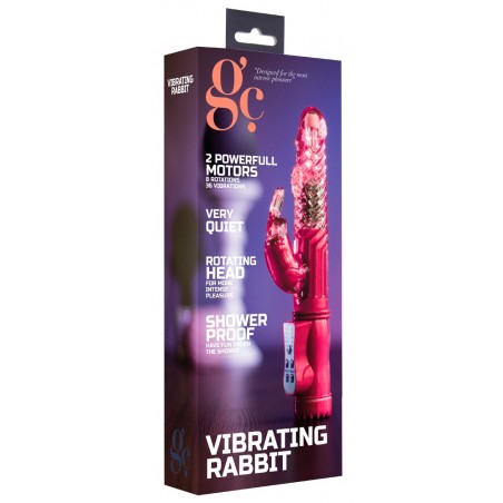 Vibro Rabbit Rotatif - Vibe Coin - 23cm - Rose