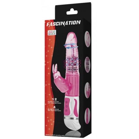 Vibro Rabbit Rotatif Fascination 28cm Rose