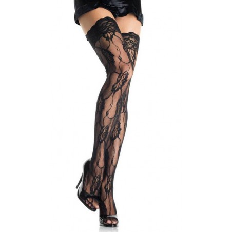 Bas en dentelle - Roce - Noirs - Auto Fixant
