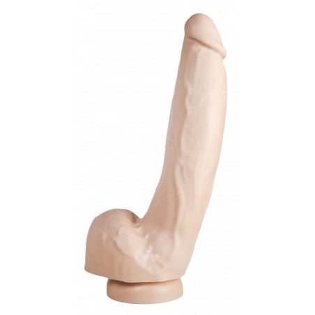 Gode XXL Ventouse Ou Harnais - Avec Testicules - Souple Et Réaliste - 21 cm / Ø 6 cm - Chair - Dildorama